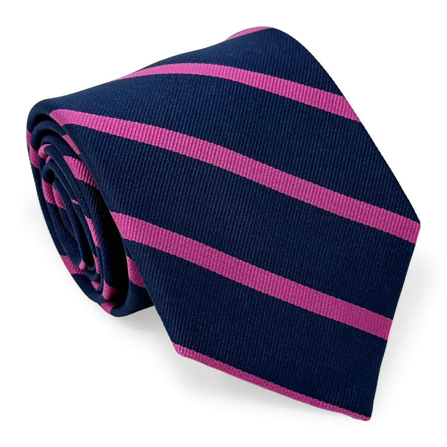 Stowe: Tie - Navy/Pink