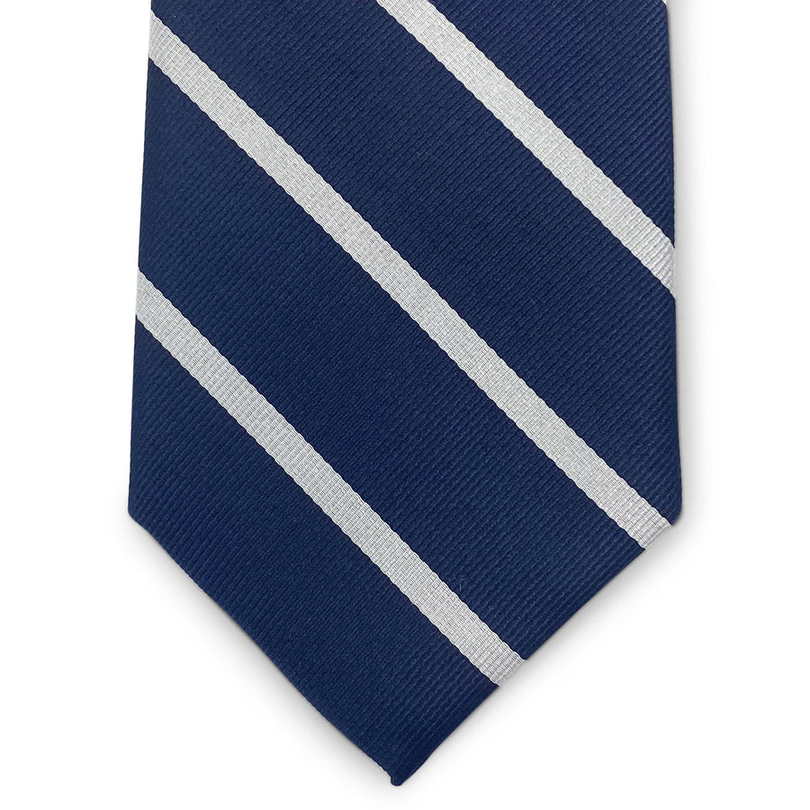 Stowe: Tie - Navy/Silver