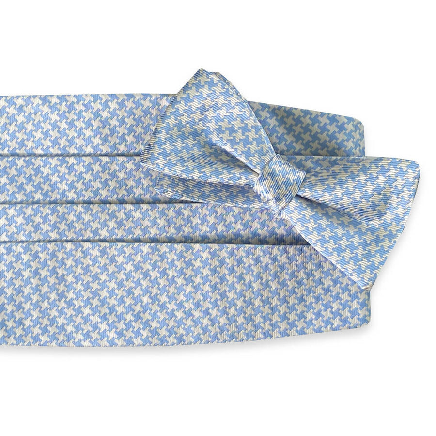 Gatsby Houndstooth: Cummerbund Set - Carolina