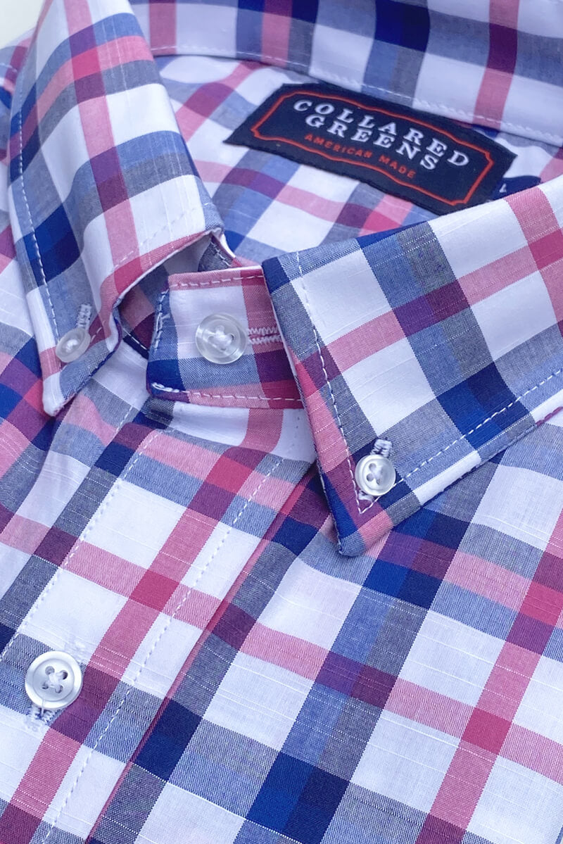 Canton: Brookline Button Down Shirt - Pink/Blue Canton: Brookline Button Down Shirt - Pink/Blue