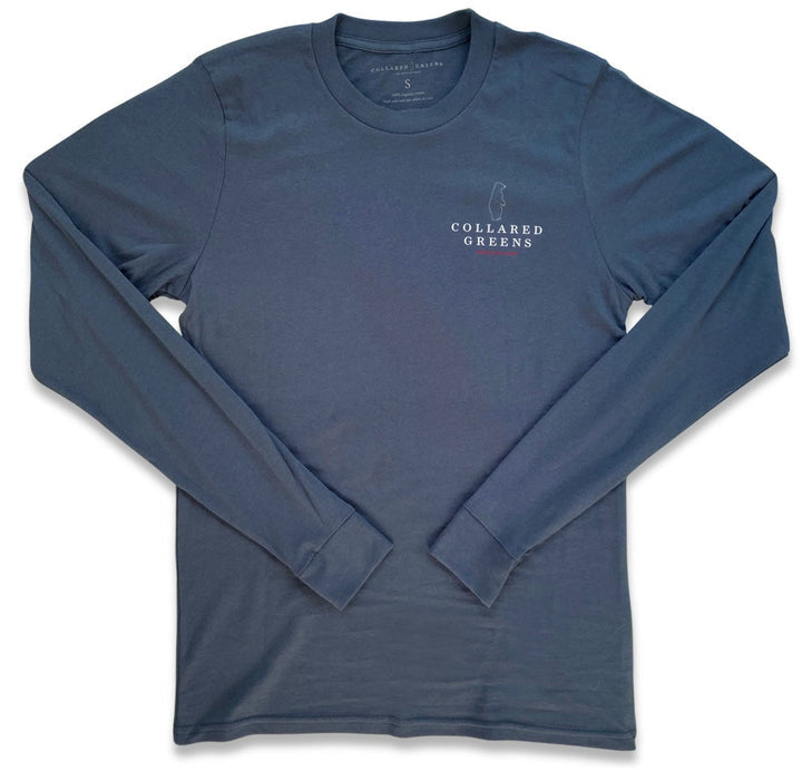 East Bay Sunrise: Long Sleeve T-Shirt - Steel Blue