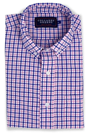 Waverly: Brookline Button Down Shirt - Pink/Navy