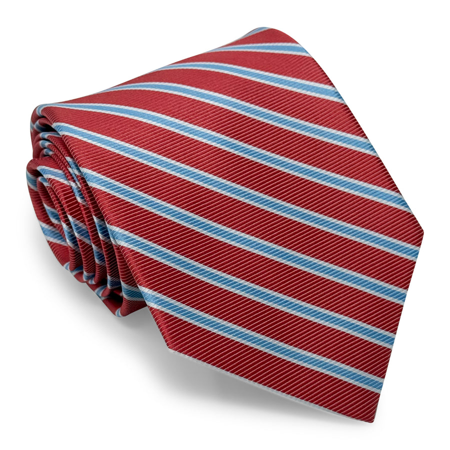 Whitman: Tie - Coral/Light Blue