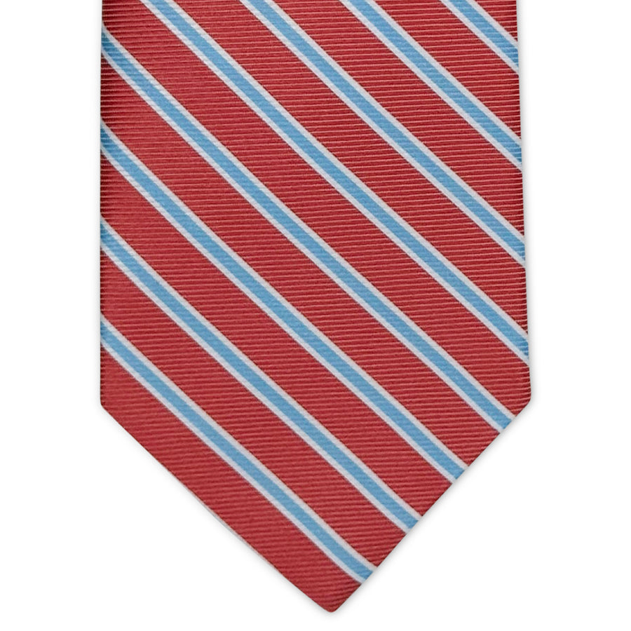 Whitman: Tie - Coral/Light Blue