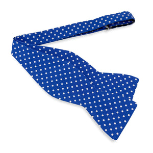 Regimental Spots: Carolina Cotton Bow - Royal Blue/White