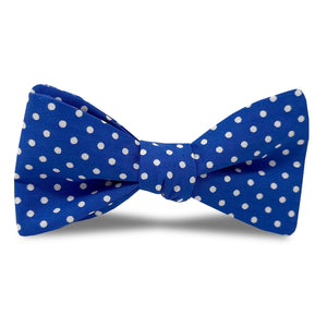 Regimental Spots: Carolina Cotton Bow - Royal Blue/White