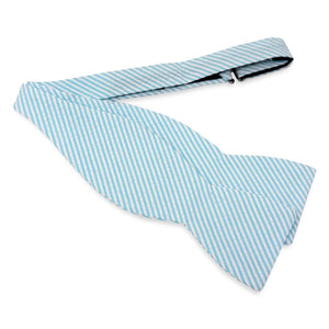 Seersucker: Carolina Cotton Bow - Aqua