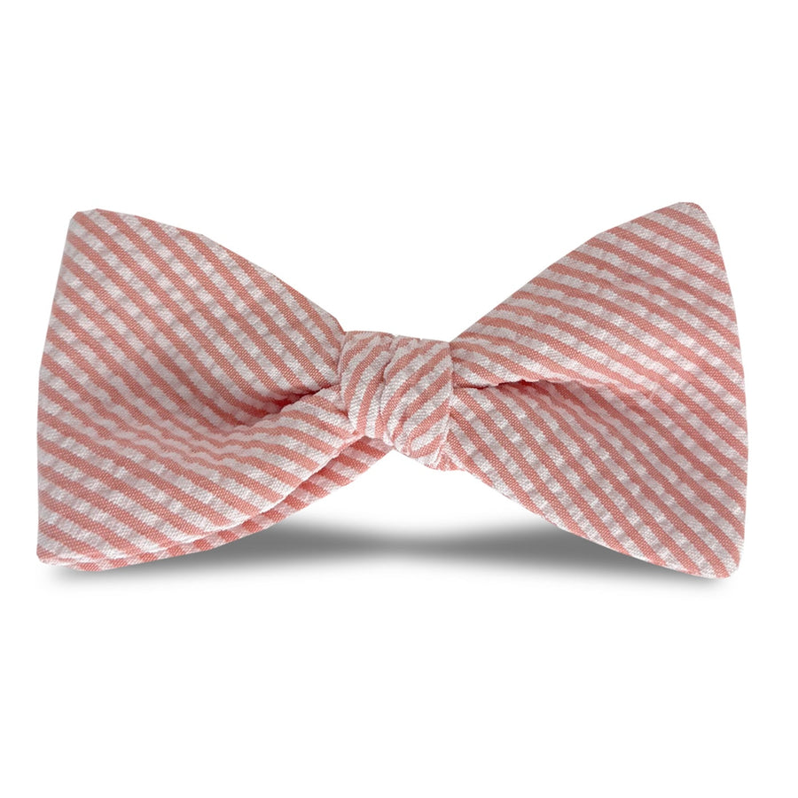 Seersucker: Carolina Cotton Bow - Melon