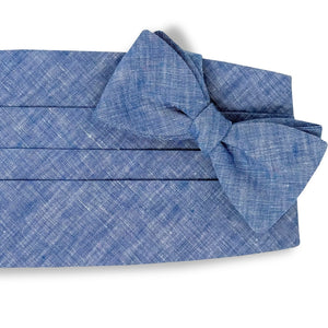 Bellefonte: Carolina Cotton Cummerbund Set - Light Blue