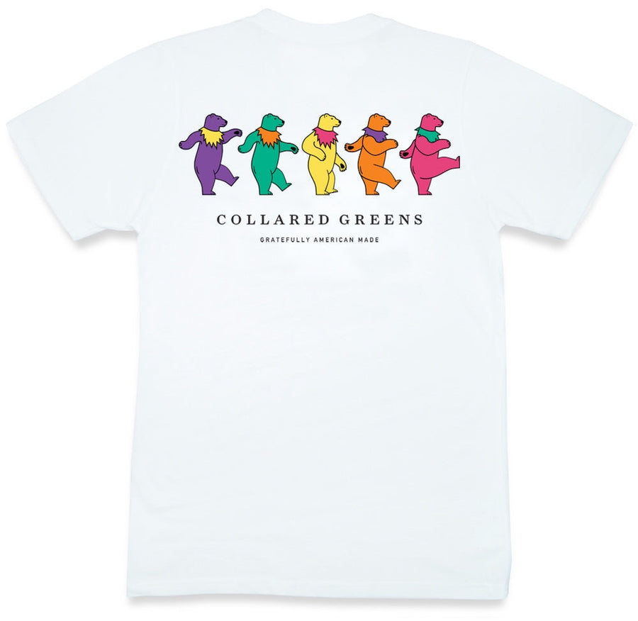 Dancing Bears: Short Sleeve T-Shirt - White