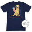 Load image into Gallery viewer, Patriotic Pup: Kid's Short Sleeve T-Shirt - Navy
