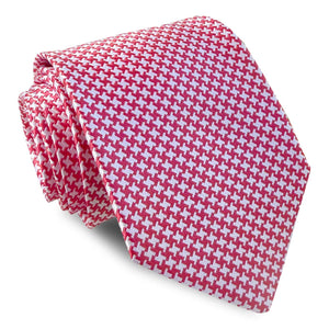 Houndstooth: Tie - Red/White