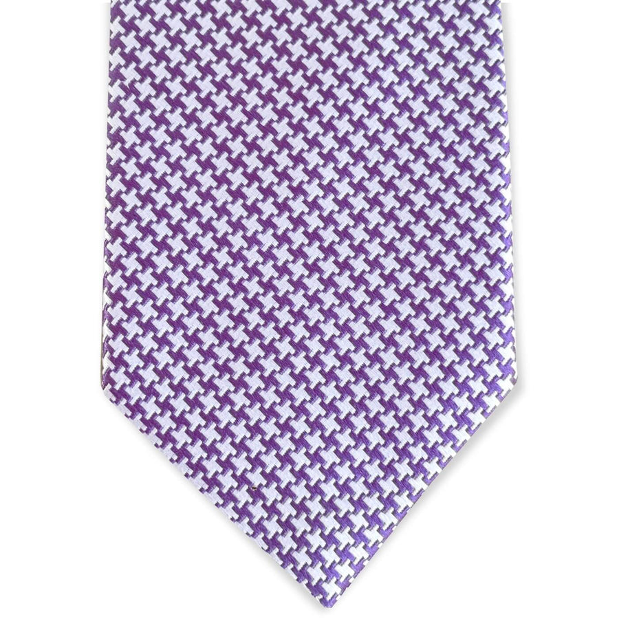 Houndstooth: Tie - Purple/White