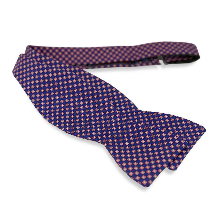 Mod Square: Bow - Navy/Pink