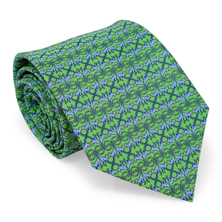 Four Monkeys: Tie - Green/Blue
