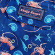 Load image into Gallery viewer, Spiny Lobster Season: Kid&#39;s Swim Trunks - Deep Blue
