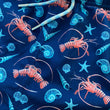 Load image into Gallery viewer, Spiny Lobster Season: Kid&#39;s Swim Trunks - Deep Blue
