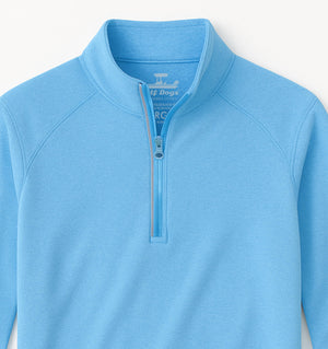 Skiff Dogs: Ocean Flex Quarter Zip - Tidal Blue