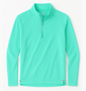 Skiff Dogs: Ocean Flex Quarter Zip - Fairway Green