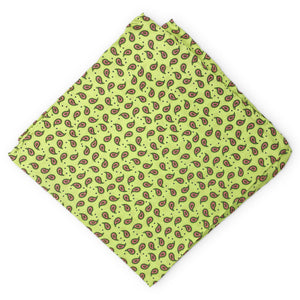 Dotted Pine: Silk Pocket Square - Green