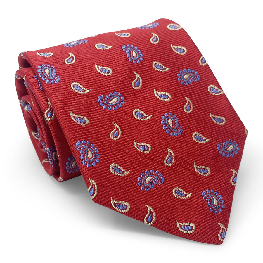 Bespoke Hero Paisley: Tie - Red