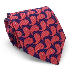 Bespoke Upstream Paisley: Tie - Navy