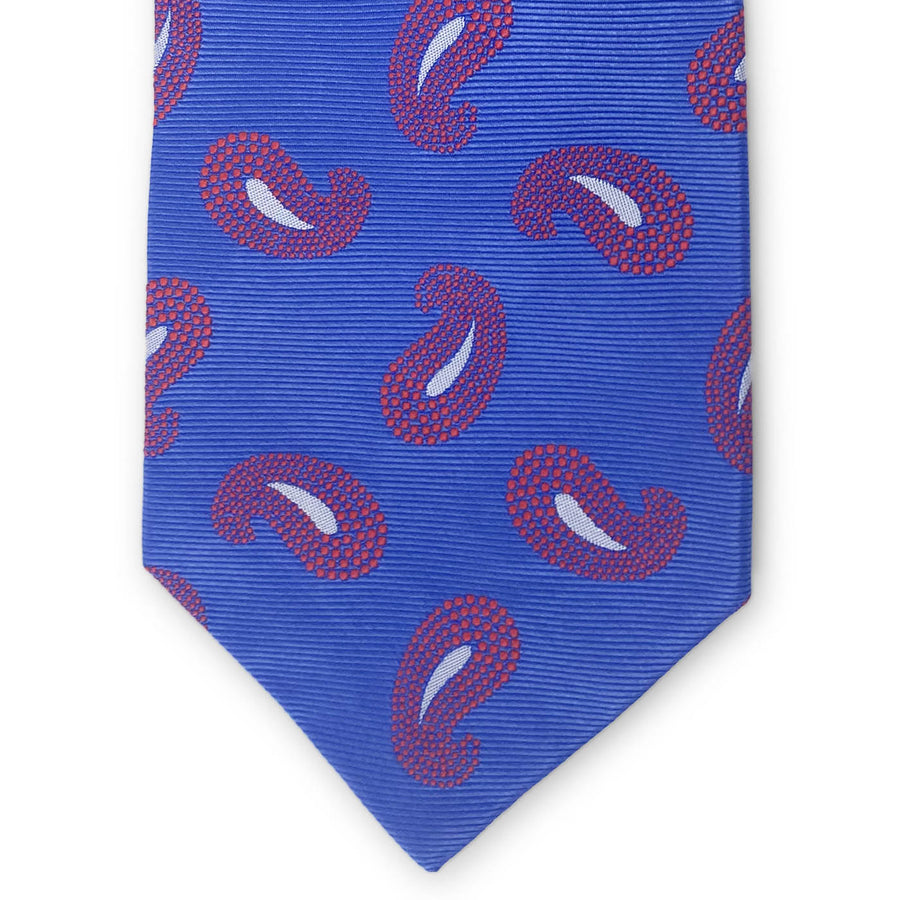 Bespoke Large Paisley: Tie - Blue