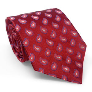 Bespoke Fine Paisley: Tie - Red