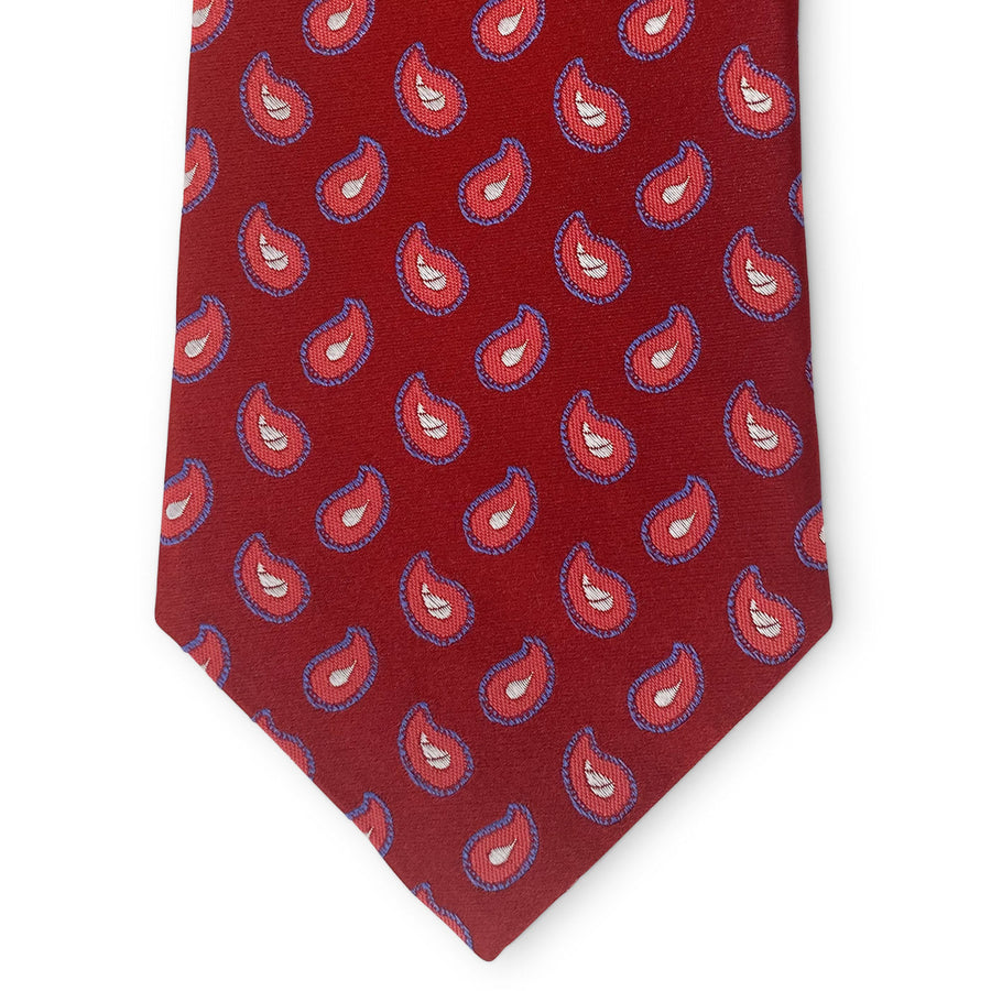 Bespoke Fine Paisley: Tie - Red