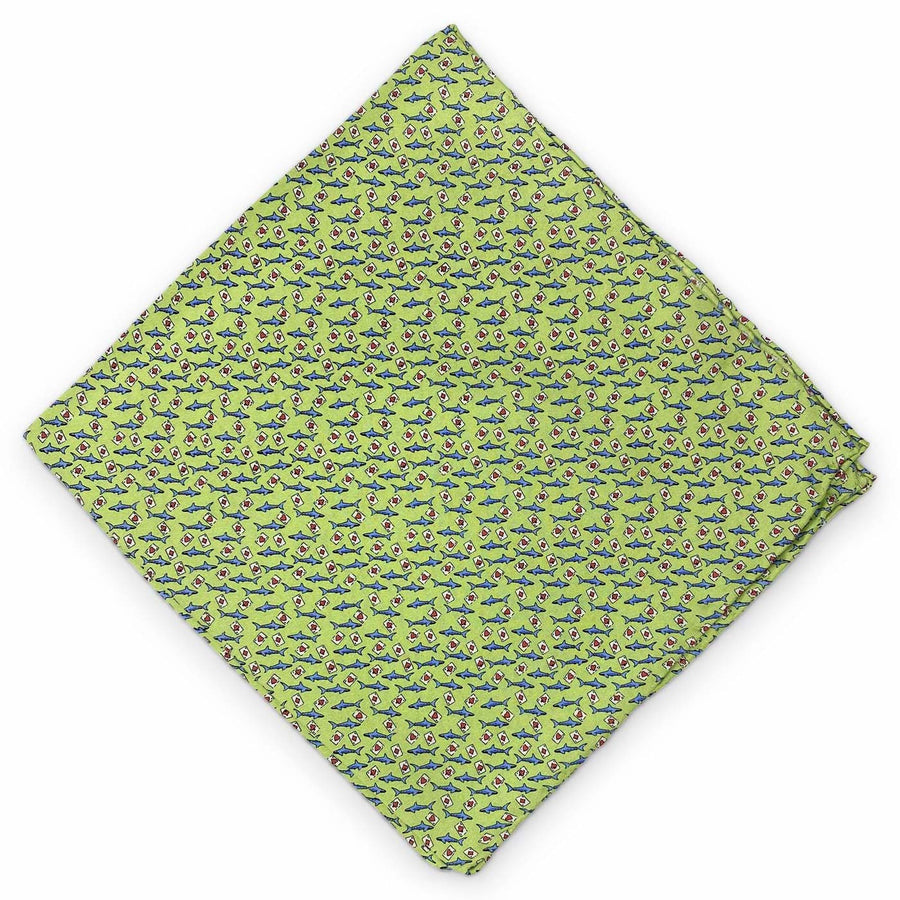 Card Shark: Silk Pocket Square - Green