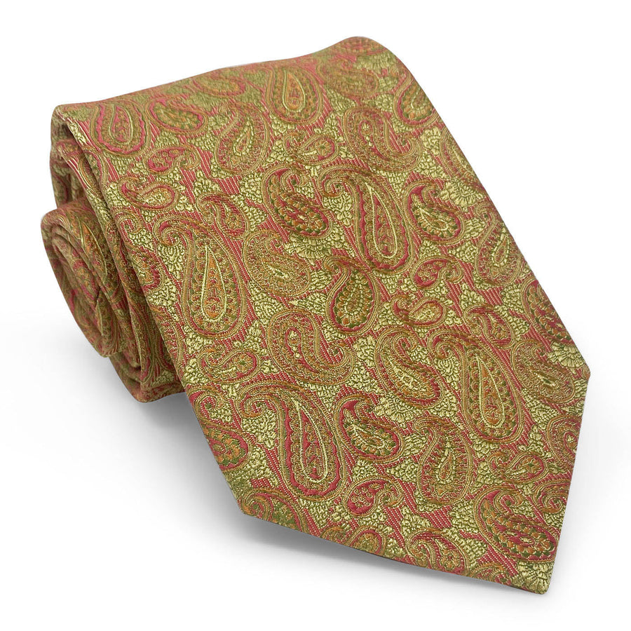 Bespoke Paisley Pop: Tie - Yellow