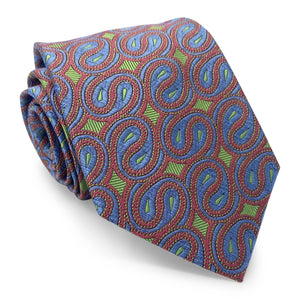 Bespoke Paisley Yin Yang: Tie - Green