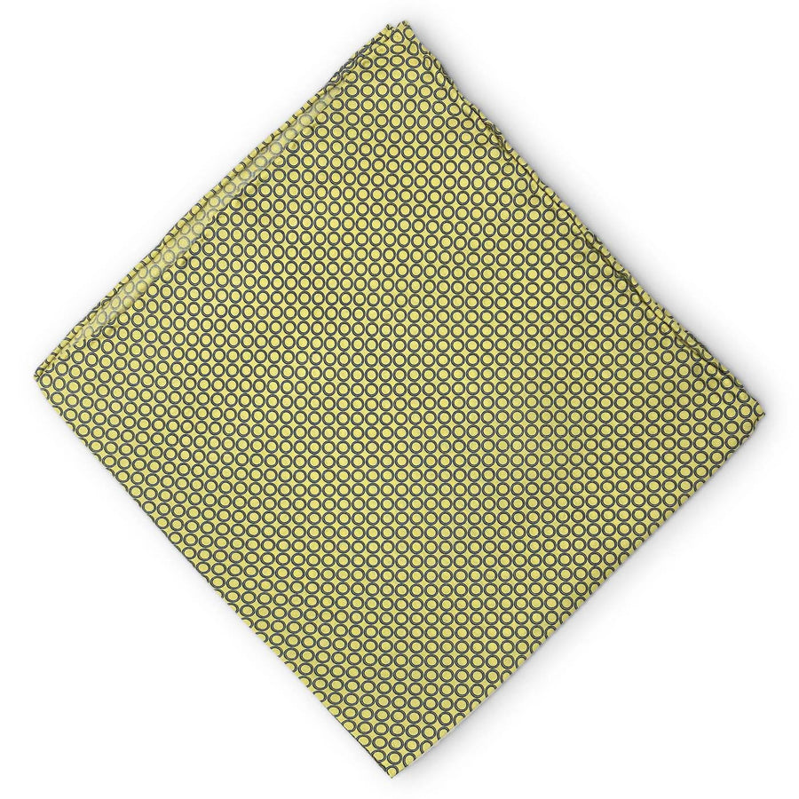 Thin Rings: Silk Pocket Square - Yellow