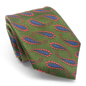 Bespoke Paisley Passing: Tie - Green