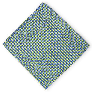 Basketweave: Silk Pocket Square - Green