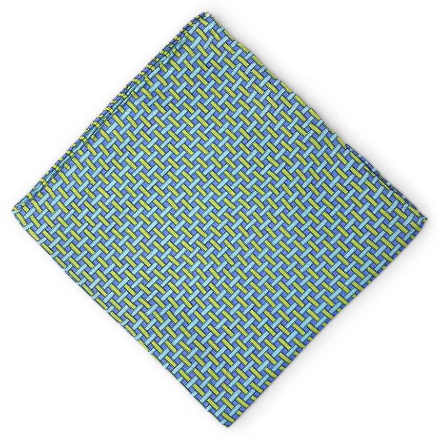 Basketweave: Silk Pocket Square - Purple