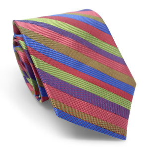 Bespoke Hagen Stripe: Tie - Pink