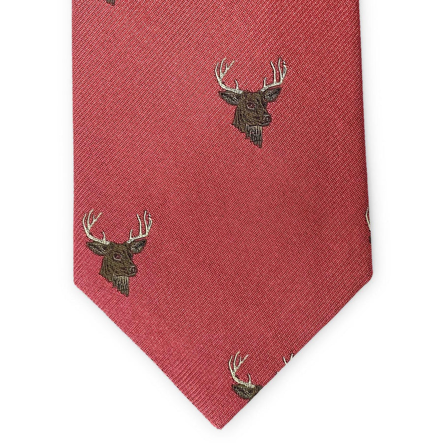 Deer Head: Tie - Red