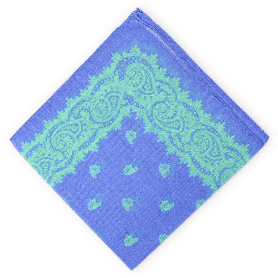 Malta: Silk Pocket Square - Purple/Mint