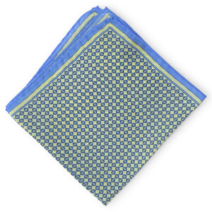 Connected: Silk Pocket Square - Blue