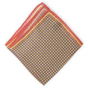 Connected: Silk Pocket Square - Coral
