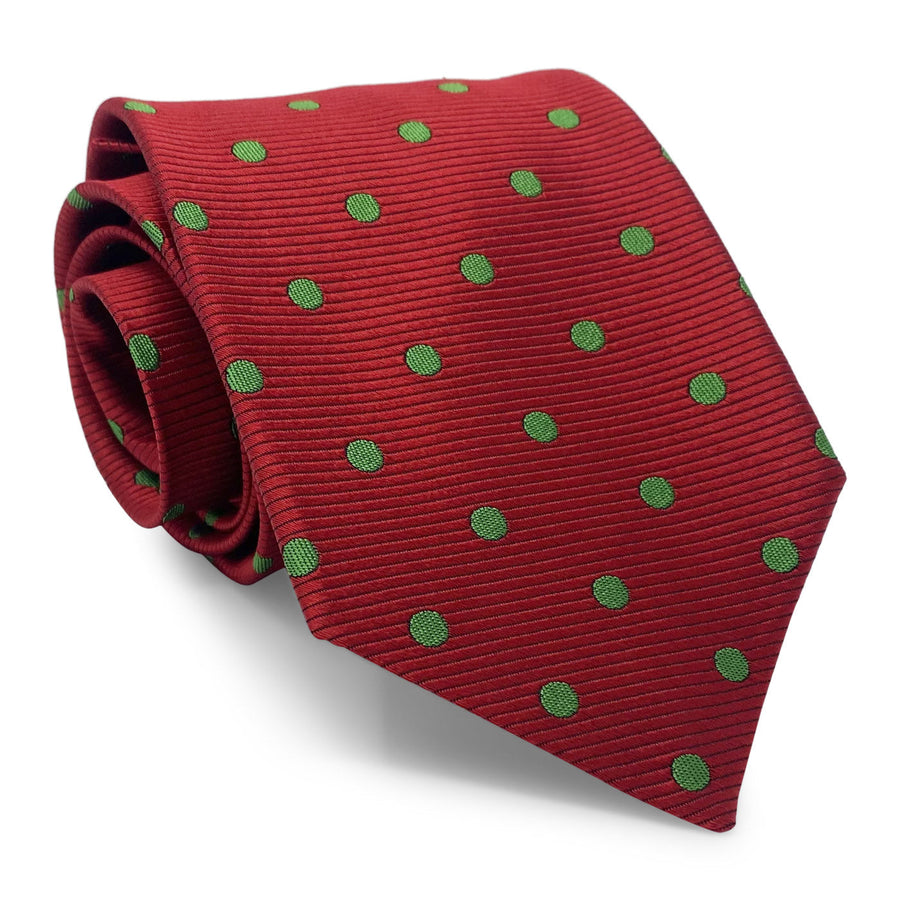 Large Dot: Tie - Red/Green