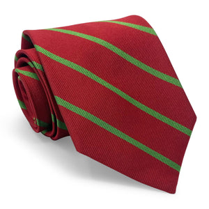 Single Stripe Repp: Tie - Red/Green