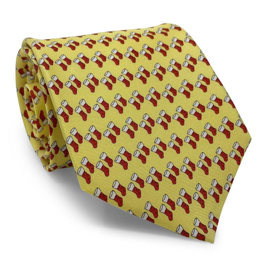 Xmas Stockings: Tie - Yellow
