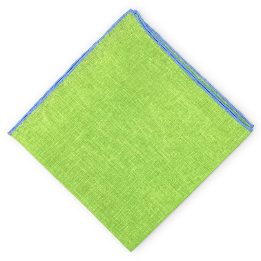 Antigua: Linen Pocket Square - Green