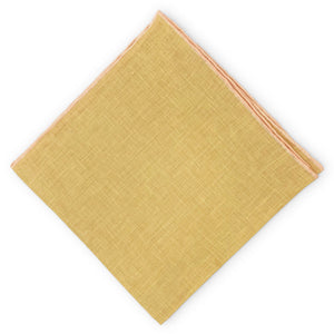 Antigua: Linen Pocket Square - Gold