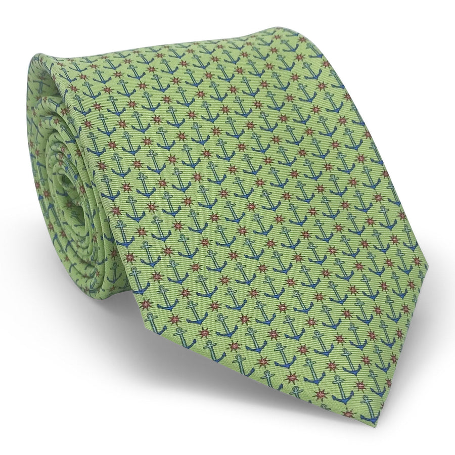 Compass Rose: Tie - Green