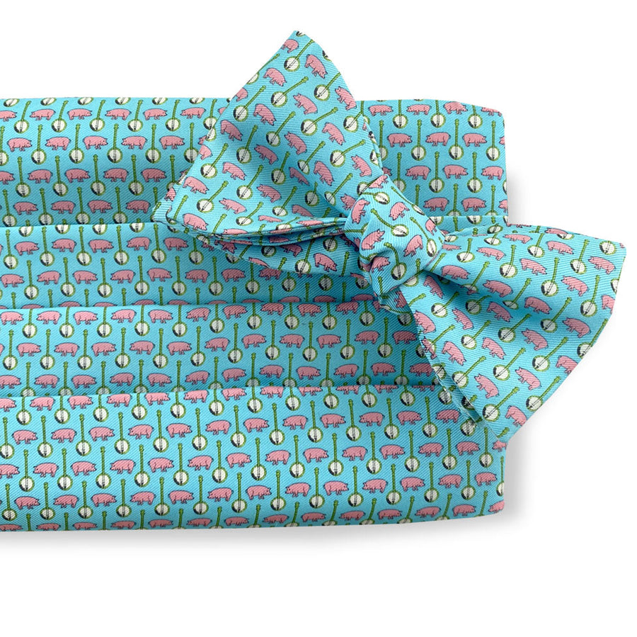 Pig Pickin': Cummerbund Set - Aqua