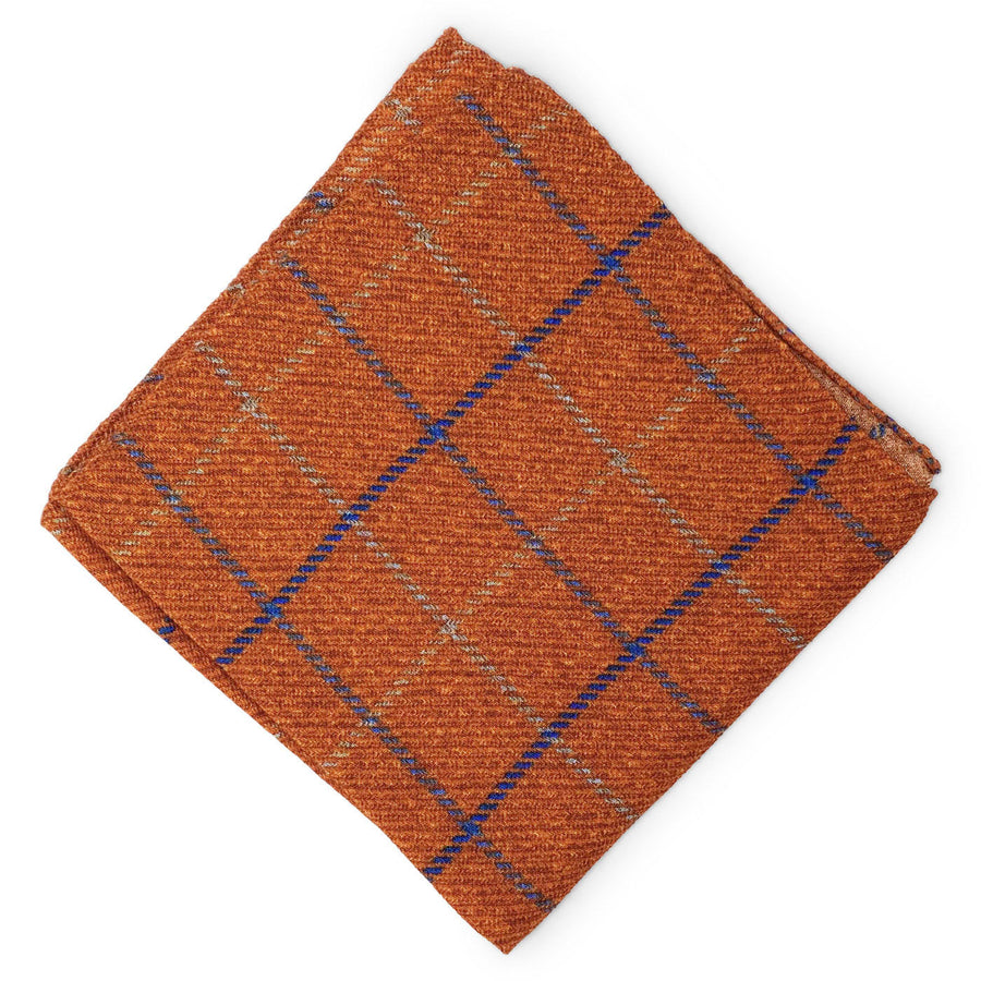 Eton: Wool Pocket Square - Orange