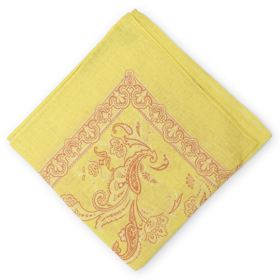 Bandana I: Linen Pocket Square - Yellow